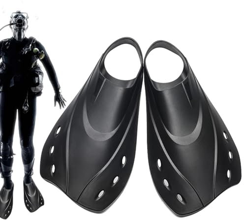 Lesunbak Schwimmflossen Tauchflossen – kurze Schwimmflossen | Kompakte kurze Schwimmflossen Schwimmtraining Flossen, ergonomisch bequem Schwimmen und Tauchflossen für Schwimmtraining
