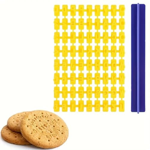 CHEFZOCO Molde Cortador Galletas, Set de cortadores de letras y números para galletas, Cortadores de galletas, Molde de letras y números para fondant y galletas, 72 piezas, 1 cm de altura letra/número