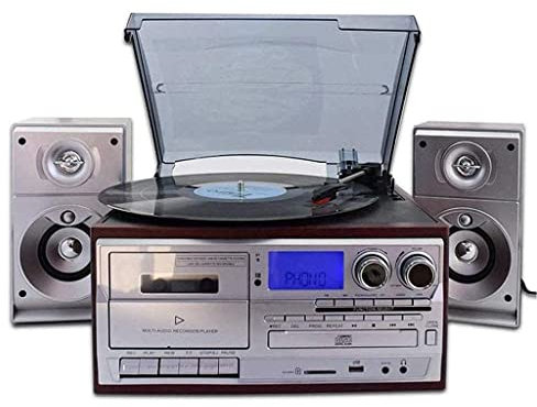 Aioneer Tocadiscos Figuras Tocadiscos De Vinilo Fonógrafo Antiguo Tocadiscos Bluetooth Clásico con Codificación USB Cada Familia