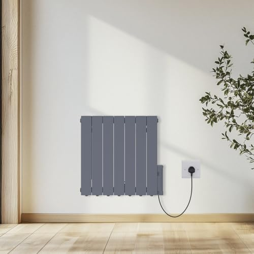 NRG 1200W Electric Oil Filled Radiator LCD Display with Timer Anthracite | 24 Hour Timer, Portable Heater, Adjustable Thermostat