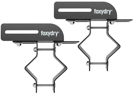 Foxydry Adapter für Runde Geländer mit einem Durchmesser von 40 bis 65 mm | nur für Foxydry Duo, aus Aluminium und Edelstahl, Set mit 2 Adaptern, Anthrazit
