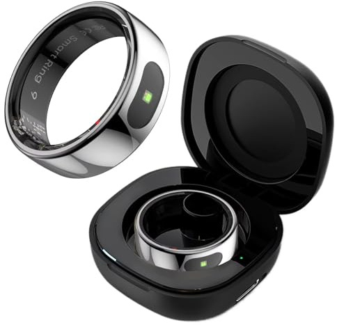 Smart Ring Touch - Bague de fitness pour homme et femme - Étanche IP68 - Étanche - Android iOS - Avec moniteur de sommeil - Moniteur de fréquence cardiaque - Suivi de sommeil - Podomètre - Fréquence