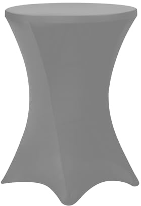 Dehnbare, elastische Tischdecken Größen - Modernes, minimalistisches Design Perfekt für Bars, runde Tische, Hochzeiten, Partys - Elegantes Ambiente (1, Hellgrau, 70 * 75cm)