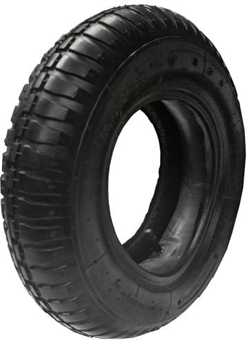 14 Wheelbarrow Wheel Tyre and Inner Tube 3.50-8 for Barrow, Trolley, Garden Cart 4Ply Replacement Wheelbarrow Tyre