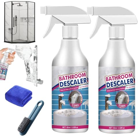 2025 New Bathroom Descaler Foam Spray, Bathroom Descaler, Limescale Remover Spray, Multipurpose Foam Cleaner For Toilet/Glass/Sink Tub/Bath (2PCS)