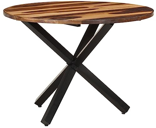 QUAHEAS Esstisch 100x100x75 cm aus massivem Akazienholz, honigfarben, stabil, langlebig für Küche, Esszimmer, Frühstücksbereich, modernes Design