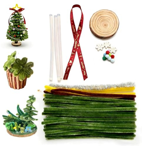 Mihawk Premium Pfeifenreiniger Bastelset für Kinder｜70 Stück Pipe Cleaner in 4 Farben inkl. Grün｜Kreativset für einfaches DIY, Basteln & Dekorieren