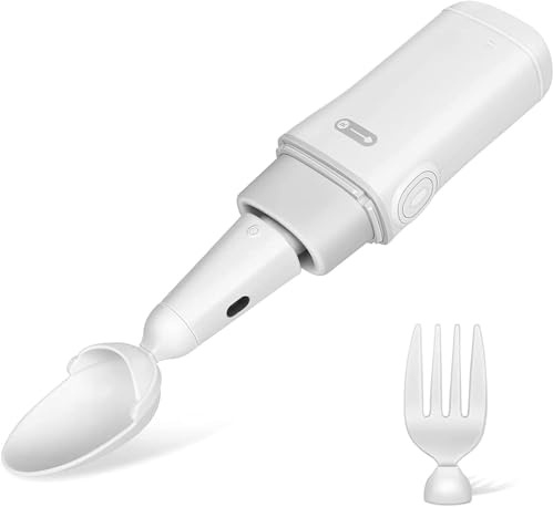 Cuillère pour Tremblements des Mains, Couverts pour L’arthrite, Cuillère Et Fourchette Fixes avec Auto-stabilisation Intelligente, pour Les Personnes Handicapées Et Les Personnes Atteintes