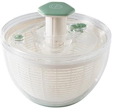 Martha Stewart Gulfwind 6.3 Qt Salad Spinner, Fruit Wahser, Fruit Washing Bowl with Strainer, Vegertable Cleaner, Salad Cleaner, Lettuce Washer