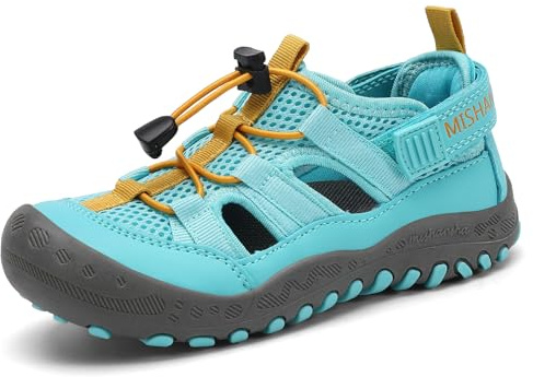 Mishansha Sandalias Cerradas Trekking Niños Antideslizante Turquesa 26 EU