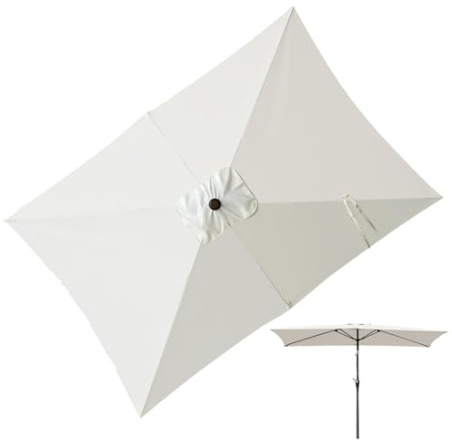 Générique Toile de Remplacement pour Parasol, Toile Rectangulaire De Parasol 2x3 Mètres, Protection UV Accessoires de Jardin pour Table Terrains de Jeux Piscine Plage