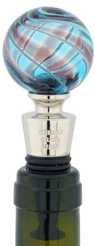 Bouchon de bouteille en verre de Murano - Festooned Purple