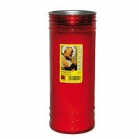 CERO VOTIVO PADRE PIO ROSSO MAXI CM. 8x21