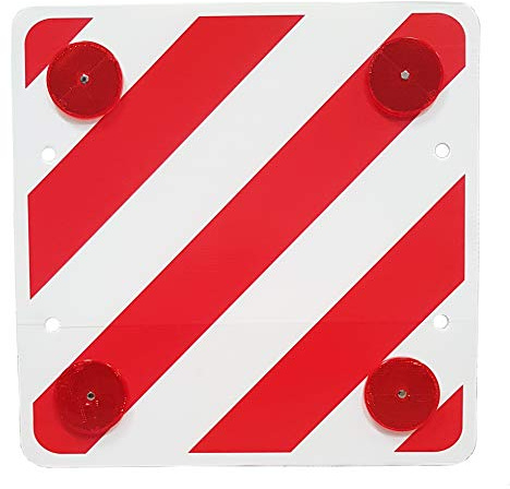 HP Autozubehör 25136 Warntafel Sonderlasten, Rot/Weiß mit Reflektoren