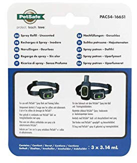 PetSafe Nachfüllpatrone – Geruchlos, Ersatzpatronen für PetSafe Antibell-Sprühhalsbänder, 100% recyclebar, 3er-Pack