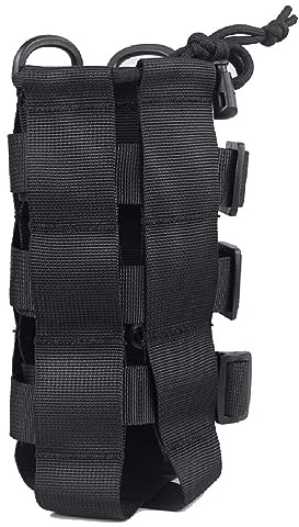 Azarxis Tactical Water Bottle Pouch, Molle Bottle Holder Holster Hydration Carrier Bag with Adjustable Drawstring Open Top for Military Vest Backpack Outdoor Cycling Hiking Camping Running