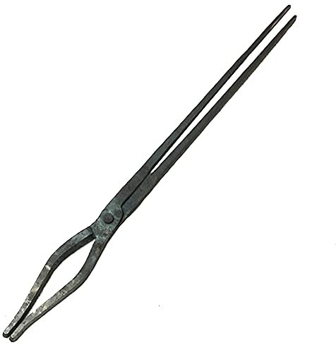 Tenaza de forja Pinzas de herrero Tenaza de forja de boca plana para la fabricación de cuchillos de yunque Tenaza de forja 58cm / 80cm para Engineer Blacksmith Forge,58cm