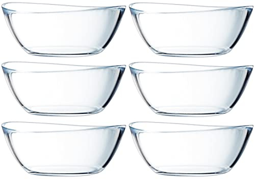 Cristal D'arques Coupelle Glass Bowls - Dessert Ice Cream - Set of 6 - Diameter 14cm