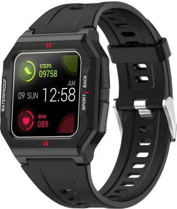 Fitness tracker Smart Watch with Heart Rate and Sleep Monitoring, Fitness and Activity Tracker with 15 Days of Battery Life, 13 Sports Modes, IP68 Water Resistant, Black