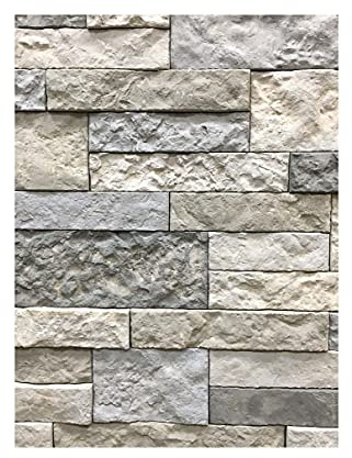 AirStone Primary Stones: Spring Creek Color Blend, Manufactured Stone Wall Covering, Indoor & Outdoor Home Décor