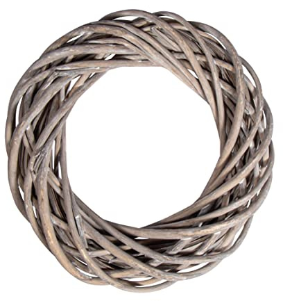 Rayher Hobby Rayher Weidenkranz silbergrau gewischt, 25 cm ø, Höhe 6 cm, Dekokranz, Tischkranz, Adventskranz, Türkranz, Kranz aus Zweigen, Naturkranz, Wandkranz, 65392561