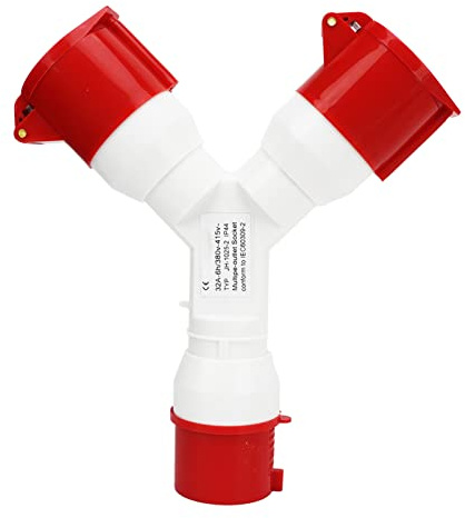 Dioche Enchufe de Fase Y Enchufe Industrial en Forma de Y Conector IP44 5 Pines 380‑415V 32A 3P+N+E Industrial para Aplicaciones de Servicio