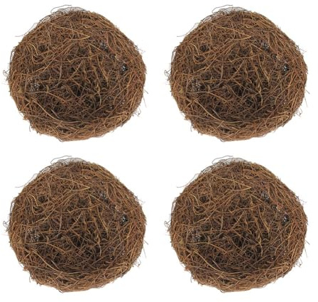 Uposao Rattan Ostern Vogelnest Deko,4 Stück 20cm Vogelnest Handgemachte Vögelnest Vogeleier Naturnest Frühling Osterdeko Handwerk Basteln Foto Requisiten Tischdeko Ostern Dekoration