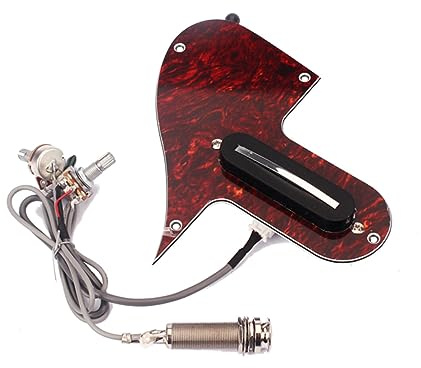 VICASKY Red Tortoise Mandolin Guard with High-Output Double-Coil Pickup 3-Ply PVC Scratch Plate Assembly