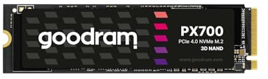 goodram - SSD Laufwerk PX700-1TB - PCIe 4x4 M.2 2280 - Kompatibel mit Notebooks, Laptops und PC Desktops, Festkörper-Laufwerk Schwarz 7400 MB/s Read