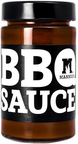 M.MANNIUS Salsa Barbecue Salsa BBQ Sauce prodotta nelle Dolomiti 250 gr - Con passata di pomodoro 60% e Aceto Balsamico di Modena IGP (3, Affumicato Fruttato)