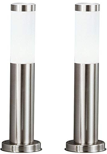 Außenstehlampe dimmbar mit Fernbedienung LED Sockellampe Gartenleuchte, RGB Farbwechsel, 8,5W 806lm warmweiß, DxH 7,8x45 cm, 2er Set