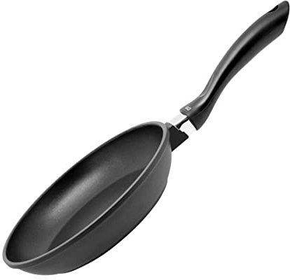 ELO Alucast Pfanne 24 cm, rund, Glasdeckel und Aromaknopf, hochwertiger Aluminiumguss, hochwertige antihaftbeschichtung, PFAS-frei mit ELODUR Select Beschichtung, induktionsgeeignet, schwarz