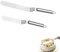 Spatule à Gâteau,Spatules,2 PCS Spatule Patisserie Lissage,Spatule Coudée Patisserie,Spatules Patisserie Couteau à Palette de Cuisson pour la Cuisine,Le Glaçage,La Pâtisserie,Les Gâteaux