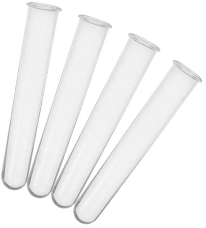 INOOMP 4 Stück Transparente Blumenwasserröhrchen Für Hydrokultur 12cm Reagenzglasvase Für Frische Blumenarrangements Dekorative Tischvase Für Pflanzenvermehrung Und Selbstgemacht
