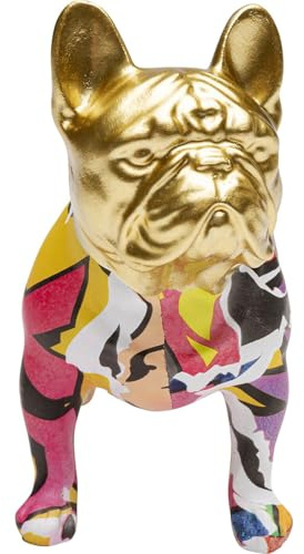 Kare Design Deko Figur Graffiti Dog, Mehrfarbig, Handbemalt, Jedes Stück EIN Unikat, Tiermotiv, Accessoire, Wohnzimmer, Deko für Regale, Sideboards, 15x8x16 cm (H/B/T)