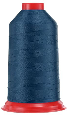 QUARKZMAN 1968 Yards Fil à Coudre en Nylon Lié Taille 280D/3 Fil à Coudre Nylon pour Rembourrage Extérieur pour Cuir Jeans et Tissage Artisanat Machine DIY Bleu Marine