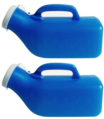 2 botellas de orina for hombres, urinarios portátiles for hombres, urinarios for hombres, urinarios a prueba de derrames, urinarios portátiles de 1200 ml for hombres con tapa