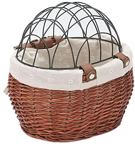 Pets Dog Fahrrad Vorderkorb Lenkerkorb für Fahrräder Camping Braun 30x25x20cm