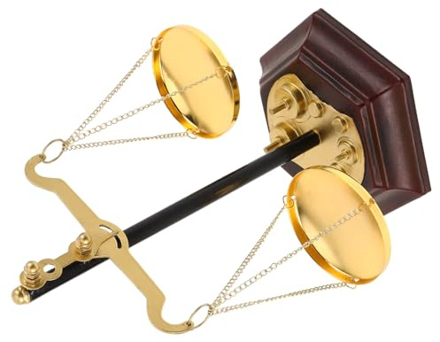 Cabilock Vintage Waage Dekor aus Eisen mit Antiker Schuppendekoration Ausgewogene Balance Schreibtischspielzeuge für Büro und Wohnaccessoire im Retro Stil