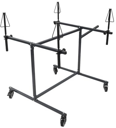 Beaudreaul Lackierständer mit 4 Räder, Felgenlackierständer 360° Drehbar Felgenlackierbock für 4 Felgen Felgenmalerei Ständer 100kg Gesamtbelastbarkeit, für Autowerkstätten (Schwarz)