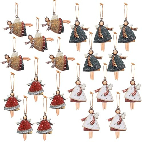 Weihnachtsbaum Anhänger Tanzende Engel Dekoration 20 Stück – Christbaumschmuck für Festliche Weihnachten – Elegante Weihnachtsbaum Deko – Perfekte Weihnachtsdeko für zu Hause und Büro