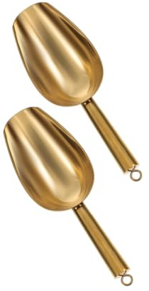 MAGICLULU 2pièces Cuillère De Service Acier Inoxydable Cuillère à Glace Pour Cuisine Ustensile Plat Pour Glaçons Céréales Et Autres Aliments