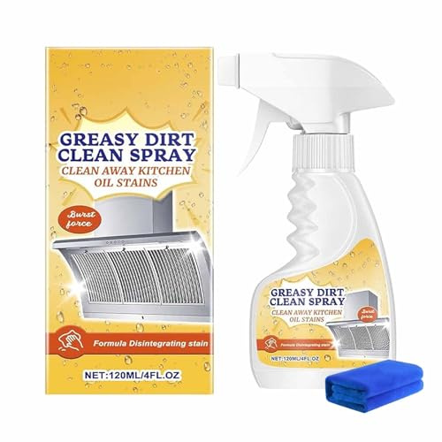 Spray Nettoyant for Saletés Grasses, Nouveau Mousse Multifonctionnel Cuisine (2025), Dégraissant Puissant Et Puissant, Détachant Multi-usages Plaques De Cuisson Hottes Cuisine(120ml*1)