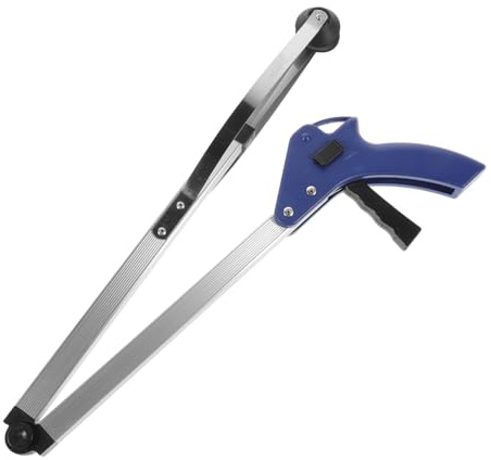 Beatifufu Pince Ramasse Déchets Pliante à Long Manche Ergonomique Antidérapante pour Maison et Extérieur Outil de Préhension Léger pour Personnes Âgées et Récupération