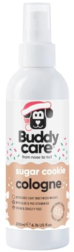 Buddycare Dog Cologne - Sugar Cookie - Sweet Scented Dog Cologne - Refreshes Between Dog Washes (200ml)
