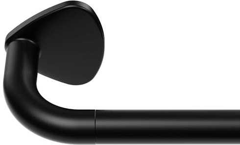 PeSenp Gardinenstange Schwarz 88-378 cm, Vorhangstange Ausziehbar 22 mm, Umlaufende Gardinenstange, Seitlicher Lichtschutz und Schützt Privatsphäre, Verdeckte Basis, Einfache Demontage
