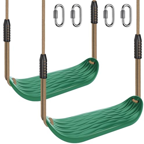SELEWARE Balançoire Double d'extérieur pour Enfants - Balançoire d'intérieur pour Adultes, Hauteur réglable, avec Cordes Ajustables, balançoires de Jardin pour Enfants, antidérapante