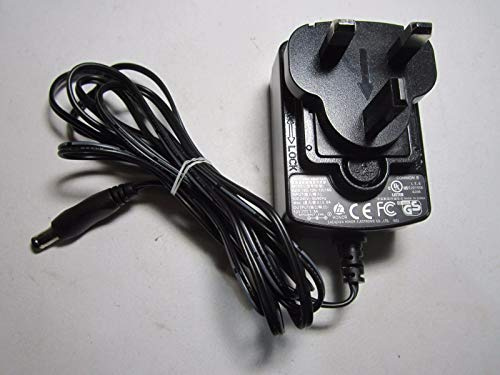 DIXIETREE Replacement 12V 1.5A Charging Adapter, Black, UK Plug, DC Barrel Connector, CE Certified, Laptops & Tablets, 1.5M Cable, 18W, 1 Count