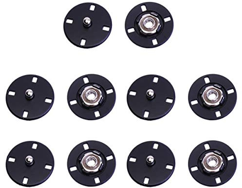 EXCEART 10 Stücke Flache Alloy Druckknöpfe in Schwarz Für Mode Nähprojekte Ideal Für Jacken Mäntel Und Kostüme Langlebig Und Stylish