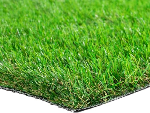 Steffensmeier Kunstrasen Melbourne | Sonnenstunden: 18.000 | 34 mm | Outdoor | Meterware | wasserfest | Grün, Größe: 100x350 cm